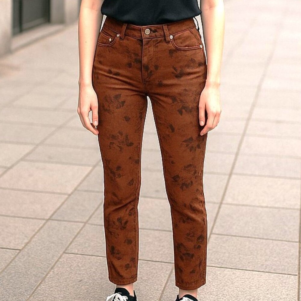 MACHINE | Youth Dark Red and Black Skinny Jeans